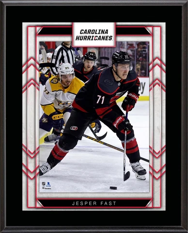Jesper Fast Carolina Hurricanes 10.5" x 13" Sublimated Player Plaque Cover