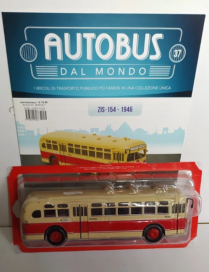 HACHETTE  AUTOBUS DAL MONDO 1:43 DIE CAST BUS ZIS-154  1946  CON FASCICOLO 37 - Immagine 1 di 1