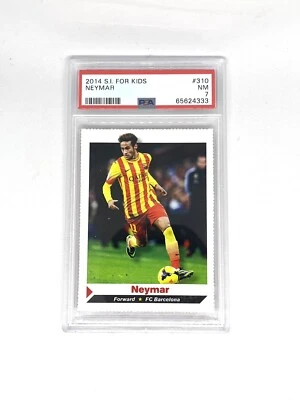 NEYMAR ROOKIE RARE 2014 Sports Illustrated Si for Kids JR BRAZIL PSA 7 POP 3 - Image 1 of 2