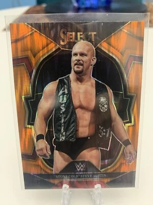 2023 WWE Panini Select "Stone Cold" Steve Austin Orange Flash Concourse #37 - Image 1 of 2