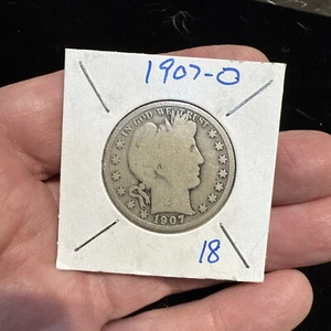 1907 O Mint Barber Half Dollar - Picture 1 of 5