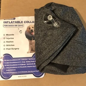 Pet Inflatable Collar Soft Adjustable Protective Recovery Cone For Dogs Large - Picture 1 of 3