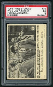 1966 Fleer Three Stooges Card #35 We'd Like A Patent for Glamorizing... PSA 5 - Picture 1 of 3