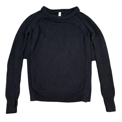 Suéter Lululemon Hendidura Lateral 100% Lana Merino Negro Talla 4 Foto 1 de 4