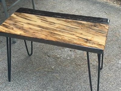 RIVER TABLE-Ambrosia Maple- Black/Silver/Copper Swirl Epoxy - Image 1 of 4