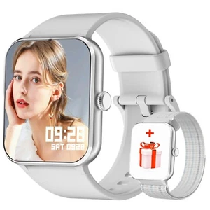 Smartwatches für Herren Damen Annehmen/Anrufen, 1,85" Fitnessuhr 120+ Sport - Bild 1 von 10