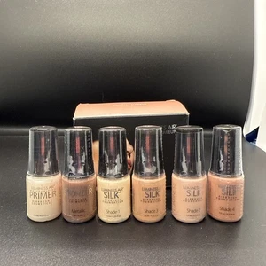 6 Luminess Airbrush Starter Makeup 0.25 oz Bottles Missing 2 Open Box - Picture 1 of 12