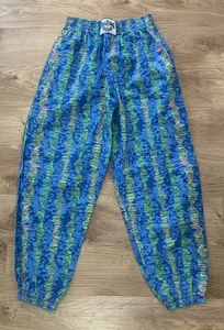 International Baggyz Hose Gr. Medium Jams Parachute Colorblock Neon Vintage 90er - Bild 1 von 7