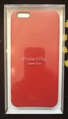 GENUINE Apple Leather Case for iPhone 6 Plus / 6S Plus (6+ /6S+) MGQY2ZM/A - Red - Image 1 of 3
