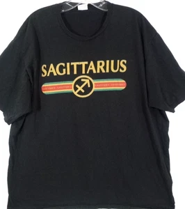 Schütze-Sternzeichen Horoskop-Herren T-Shirt-2XL XXL-Schwarz-100% Baumwolle-Freizeit - Bild 1 von 6