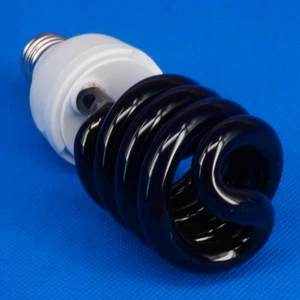E27 40W 220V Energy Saving Ultraviolet UV Spiral Energy Saving Black Light Lamp - Picture 1 of 3