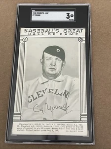 1948 Exhibits Hall Of Fame Greats Cy Young HOF SGC 3 Vintage Baseball Card POP 2 - Picture 1 of 5