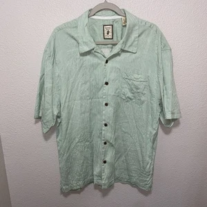 Jamaika Jaxx Seide Button Down Hemd Größe 2XL grün - Bild 1 von 5