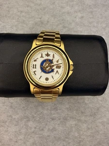 Orologio Uomo Massonico Massonico Quarzo Quadrante Oro Bianco Blu - Foto 1 di 7