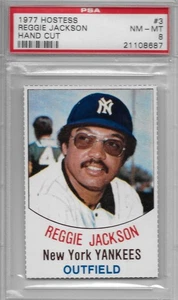1977 HOSTESS # 3 REGGIE JACKSON ☆HALL OF FAME☆ NEW YORK YANKEES PSA 8 NM-MT - Picture 1 of 1