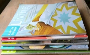 5 Martha Stewart Living Magazines 2003 Jan-Apr & June valentines marbleized eggs - Picture 1 of 11