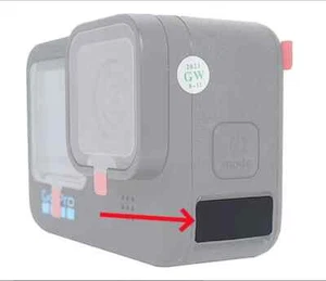 Original Mic Microphone Interface Cover Drain Door For Gopro Hero 10 Hero10 - Picture 1 of 2