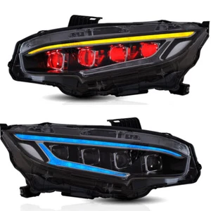 1Pair LED Headlights For 2016-2021 Honda Civic w/Startup Animation & Demon Eyes - Bild 1 von 8
