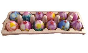 Velas de huevo de Pascua Tiffany en caja de colección docena resplandor mágico colorido rosa púrpura - Imagen 1 de 10