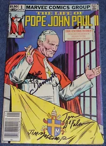 POPE JOHN PAUL II-MARVEL COMICS~SIGNED JOE SINNOTT~DeFALCO~ SALICRUP~1982~COA - Picture 1 of 14