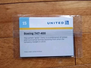 United Airlines Celebrating The Boeing 747-Sealed Collectors Cards #15 - Picture 1 of 3