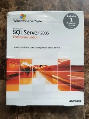 NEW SEALED Microsoft SQL Server 2005 Enterprise Edition x86 1 Processor License - Image 1 of 3