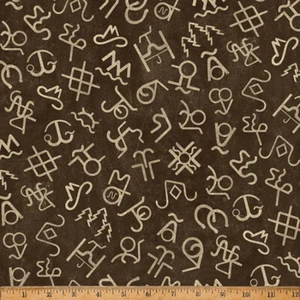 Home on the Range Western Cotton Quilt Fabric Hoffman V5318-700 Brands Brown - Picture 1 of 21