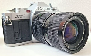 Canon AV-1 analoge Spiegelreflexkamera mit neuem FD 35-70mm f/4 Objektiv funktioniert - Bild 1 von 9