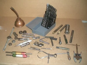 Maschinist gemischte Box Lot Huot Bohrer Index Schaftfräser Pumpe Öler mehr 11 Pfund - Bild 1 von 15