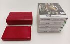 Nintendo DS Lite Console Red With Case & x5 Games No Charger Tested Working
