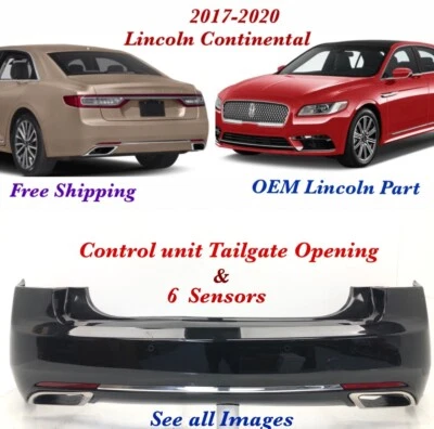 Parachoques trasero Lincoln Continental 2017 2018 2019 2020 con 6 sensores - necesita pintura #13 Foto 1 de 4
