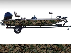 Camo "Savage Green" Boat Wrap Kit 3M Premium Cast Vinyl - Many Sizes - Picture 1 of 3