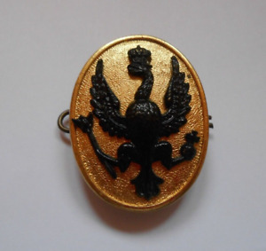 14th/20th King's Hussars LCpl's Arm badge  Gilt Oval Gilt and  blackbird