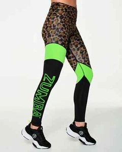 Zumba Animal Expedition High Waisted Ankle Leggings ~ Pampas Tan ~ XS  S  L - Picture 1 of 3