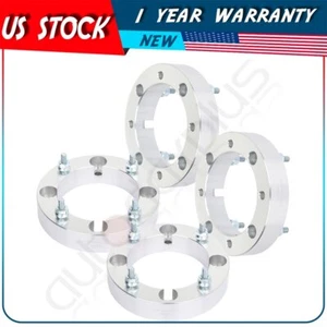 4 pcs 1.5" thick 4x156 10x1.25 studs silver wheel spacers Fits Polaris RZR XP - Foto 1 di 6