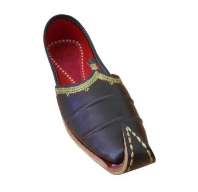 Men Shoes Traditional Leather Handmade Indian Khussa Mojaries Jutties US 9-11.5 - Image 1 of 4