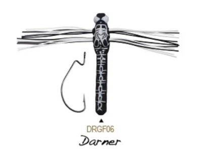 Señuelo de pesca sin malezas LunkerHunt 3 1/4" DragonFly 1/4 OZ/Negro Darner DRGF06 Foto 1 de 4