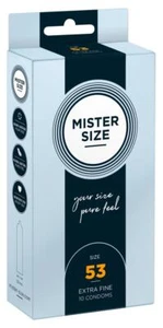 Condón Mister Size Condón 53MM 3 10 36 Pieza Superfino Individual Tamaño - Imagen 1 de 12