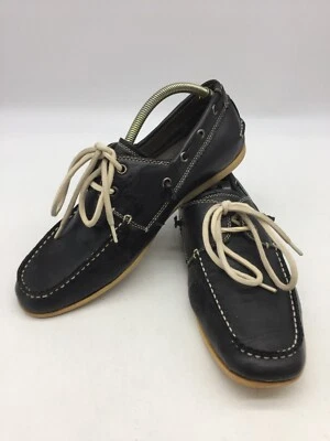 Zapatos informales sin cordones de cuero genuino negro Madden para hombre talla 8,5 Foto 1 de 4