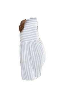 Vero Moda Ville Blue & White Stripe Sleeveless Dress Size XS - UK 6 - Picture 1 of 3