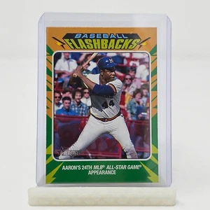 2024 Topps Heritage Baseball Flashbacks Aarons 24th MLB All Star Game Appearance - Picture 1 of 2