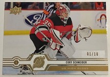 2019-20 CORY SCHNEIDER UPPER DECK SERIES 2 UD HIGH GLOSS #333 DEVILS #01/10