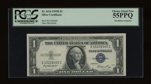 DBR 1935-E $1 Silver Fr. 1614 EI Block PCGS 55 PPQ Serial E15228305I - Picture 1 of 2