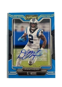 DJ Moore Auto 2021 #’d/49 Panini Playbook SSP 🔥Panthers - Imagen 1 de 2