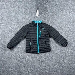 LL Bean Jacket Kids M (5-6) Black Long Sleeve Puffer Insulated Down Fill - Picture 1 of 12