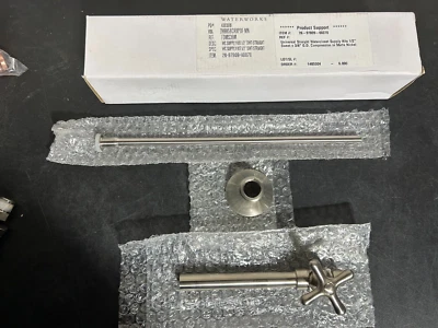 Kit de suministro de inodoro recto Waterworks níquel mate 1/2" sudor x 3/8" O.D CompNuevo Foto 1 de 4