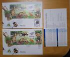 Malaysia 1996 & 1997 FDC Pair Wildlife Miniature Stamp Ori & Hong Kong Overprint