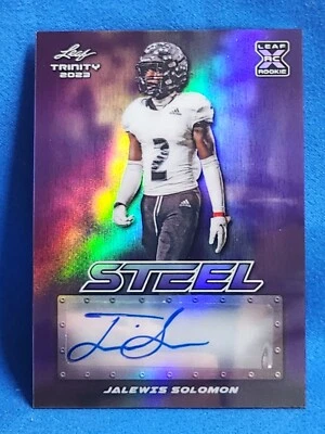 JALEWIS SOLOMON 2023 LEAF TRINITY STEEL AUTO XRC SA-JS1 PURPLE SP 19/35 - Image 1 of 2