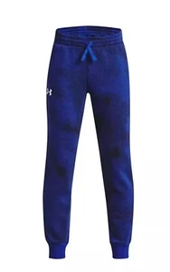 WoW~ UA Under Armour sz YMD Rival Fleece Print Loose Jogger Pants Team Royal Q2 - Picture 1 of 10