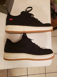 Size 11 - Nike Air Force 1 Low Premium '08 x Supreme Black 2012 - Picture 1 of 9